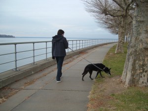 Me and Dina, out for a walk.