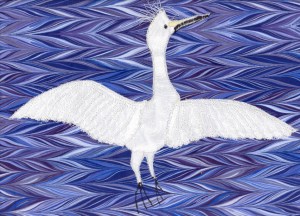 The Snowy-Haired Egret a la Grandma