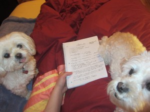 Studying, with help.