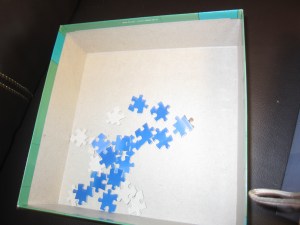 Blue puzzle pieces